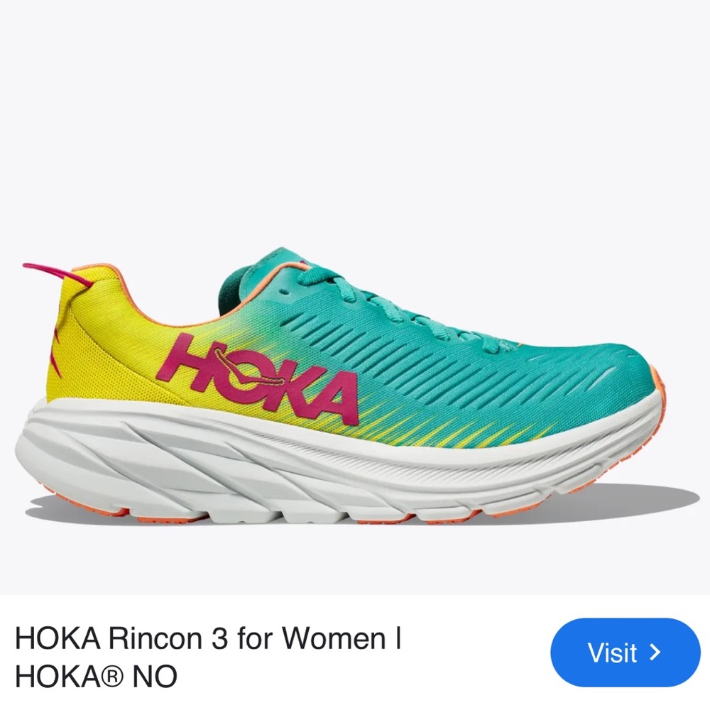 Hoka Rincon 3 Women’s size 7.5B like new condition